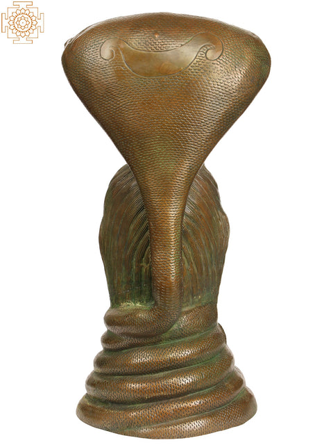 17" Shiva as Nagaraja Brass Statue – Handmade, Authentic Indian Craftsmanship