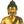 12" BuddhaÕs Statue in Bust Form In Brass