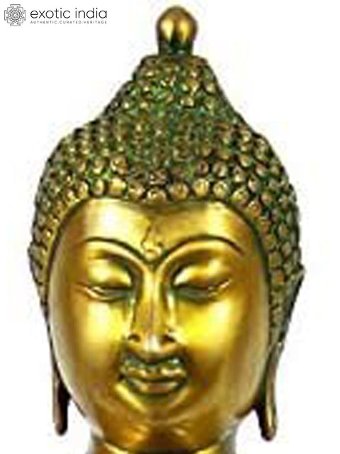 10" The Buddha Shakyamuni in Bhumisparsha Mudra In Brass | Handmade | Made In India
