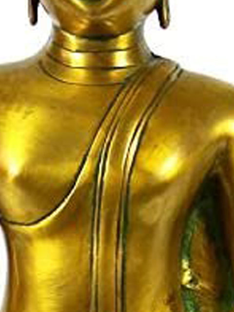10" The Buddha Shakyamuni in Bhumisparsha Mudra In Brass | Handmade | Made In India