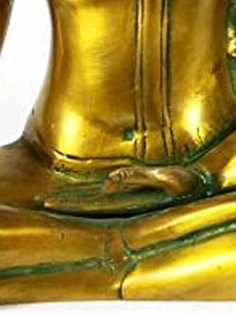 10" The Buddha Shakyamuni in Bhumisparsha Mudra In Brass | Handmade | Made In India