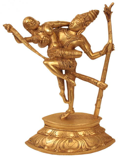 13" Umasahita Shiva in Ecstatic Dance | Handmade Brass Statue