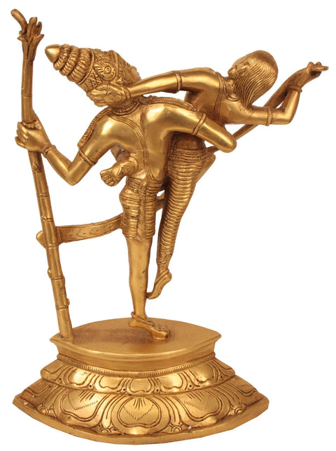13" Umasahita Shiva in Ecstatic Dance | Handmade Brass Statue