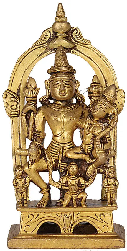 Brass Lakshmi Vishnu on Garuda Statue for Pooja