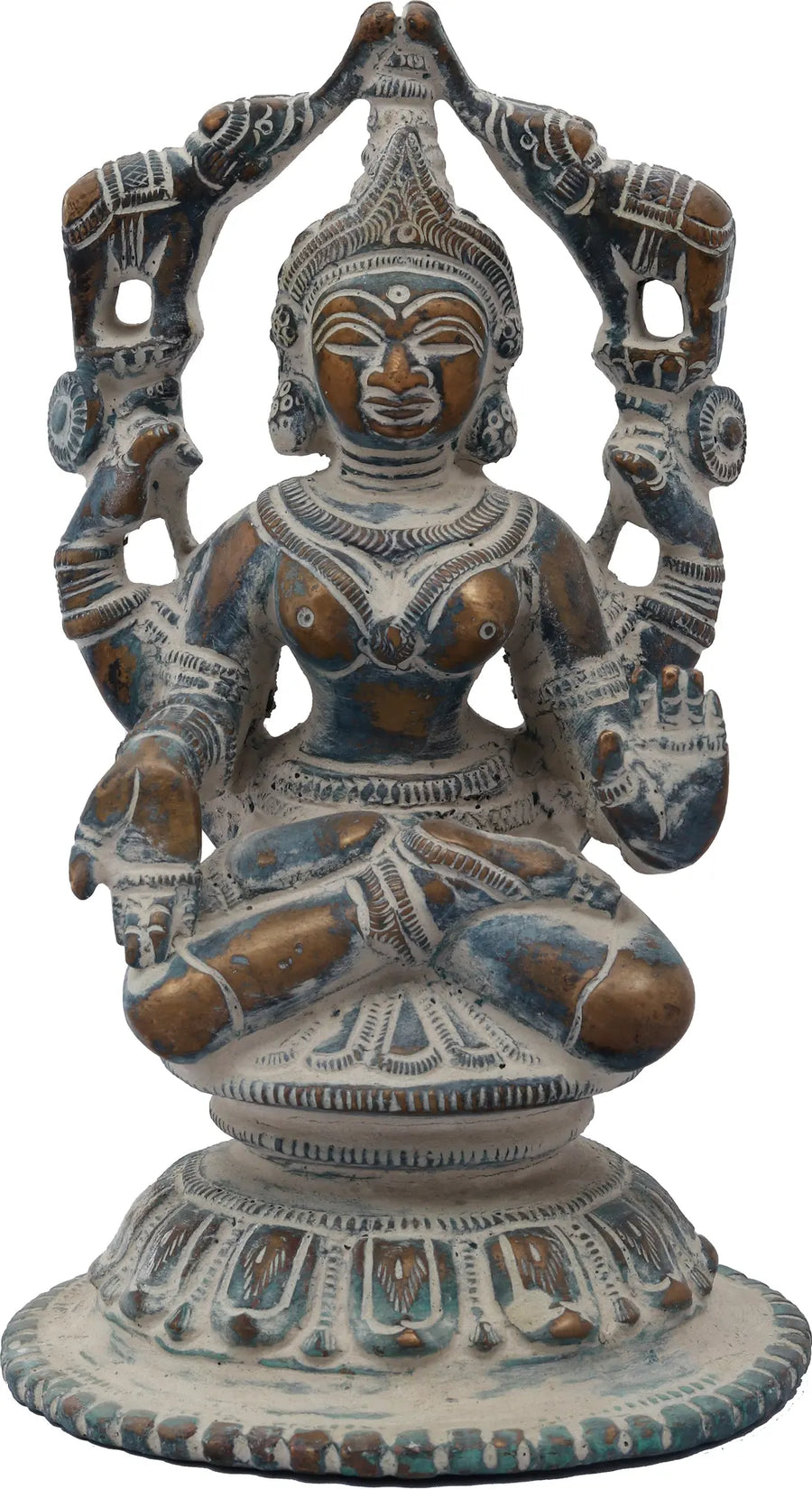 6" Gajalakshmi Handmade Brass Statue for Home Pooja