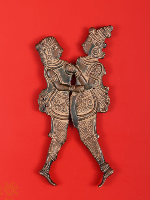 6" Amorous Couple Nut Cracker in Brass