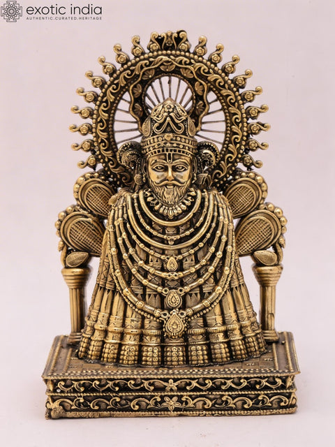 5" Small Superfine Khatu Shyam ji Statue in Brass