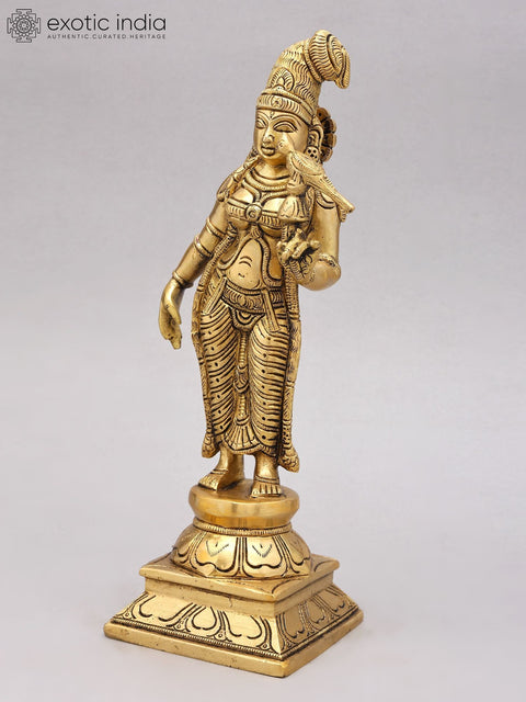 12" Goddess Andal | Brass Statue