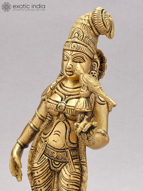 12" Goddess Andal | Brass Statue