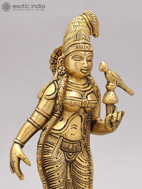 12" Goddess Andal | Brass Statue