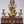 11" Superfine Ashtalakshmi Statues in Brass on Wood Base with Peacock Lamps