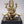 13" Superfine Blessing Ganesha Statue in Brass on Wood Base