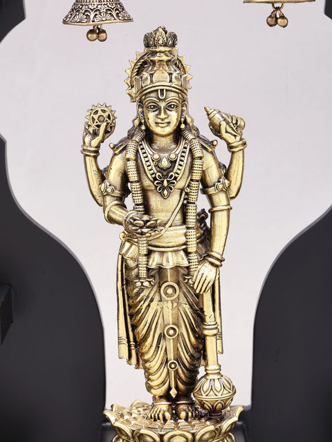 17" Superfine Dashavatara of Lord Vishnu with Designer Wood Frame
