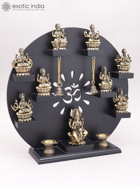 15" Superfine Ashtalakshmi Statues with Designer Om Frame