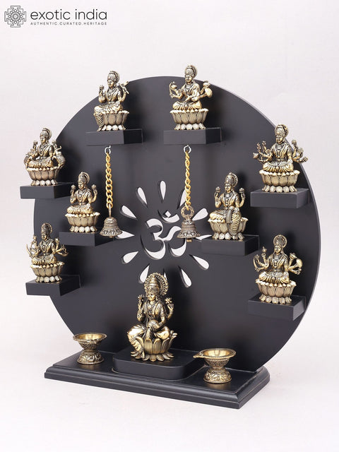 15" Superfine Ashtalakshmi Statues with Designer Om Frame