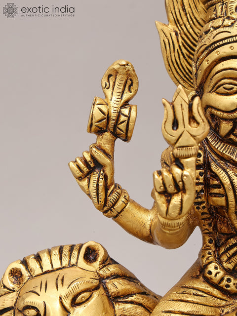 12" Goddess Pratyangira (Atharvana Bhadrakali) | Brass Statue