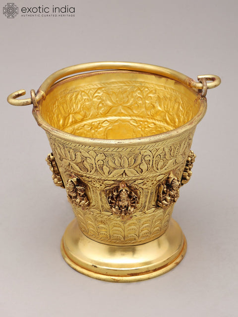 Bras Ashtalakshmi Bucket for Puja | Ritual Item