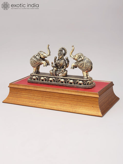Superfine Gajalakshmi Small Sized Statues With Wooden Base