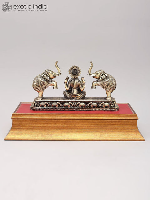 Superfine Gajalakshmi Small Sized Statues With Wooden Base