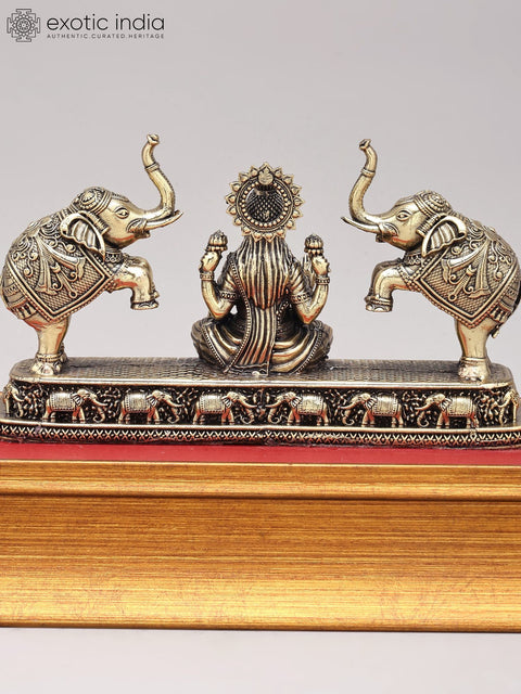 Superfine Gajalakshmi Small Sized Statues With Wooden Base