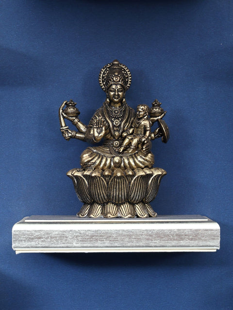 18" Superfine Ashtalakshmi Set in Brass with Designer Wood Frame | Wall Hanging