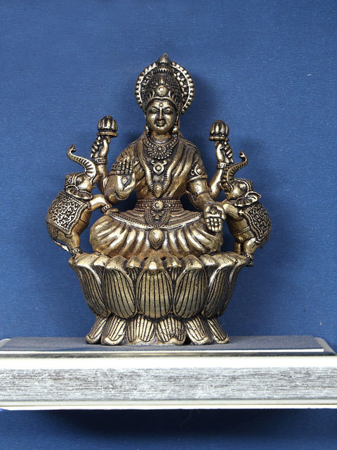 18" Superfine Ashtalakshmi Set in Brass with Designer Wood Frame | Wall Hanging