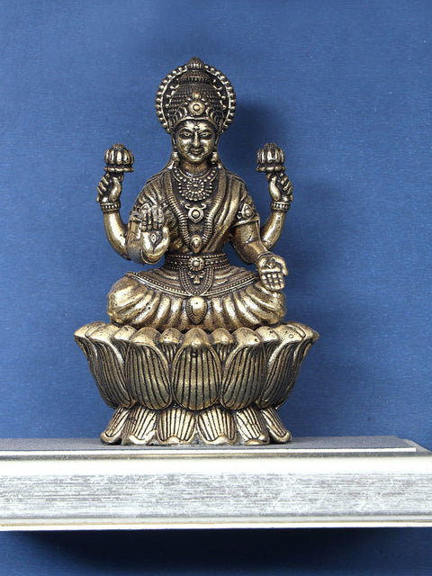 18" Superfine Ashtalakshmi Set in Brass with Designer Wood Frame | Wall Hanging