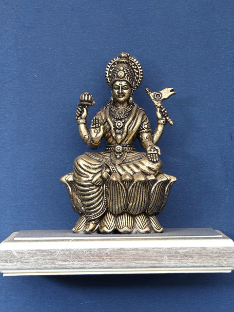18" Superfine Ashtalakshmi Set in Brass with Designer Wood Frame | Wall Hanging