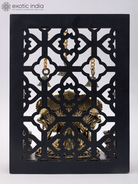 12" Panchamukhi Lord Ganesha with Designer Wood Frame