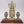 13" Brass Superfine Tirupati Balaji (Venkateshvara) with Goddess Lakshmi Lamps on Wood Base