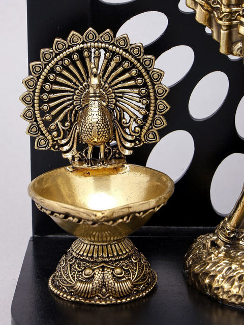 12" Brass Superfine Fluting Lord Krishna with Designer Wood Frame