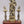 14" Superfine Bhagawan Shri Krishna Playing Flute with Peacock Lamps | Brass Statue on Wood Base