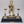 12" Superfine Standing Lord Hanuman in Blessing Gesture with Peacock Lamps | Brass Statue on Wood Base
