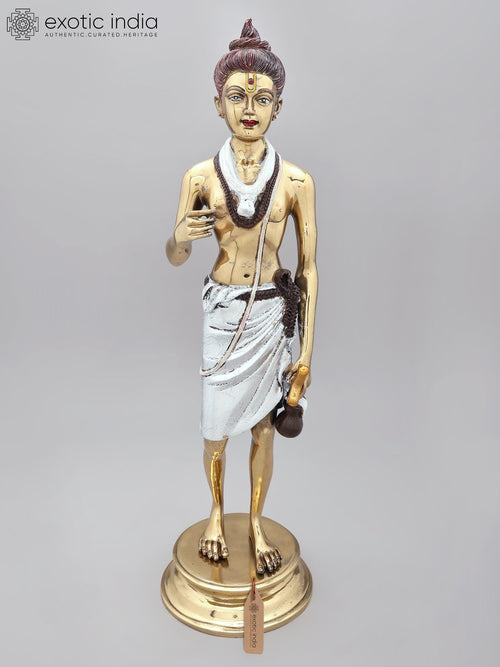 25" Shri Neelkanth Varni Handmade Brass Statue for Pooja