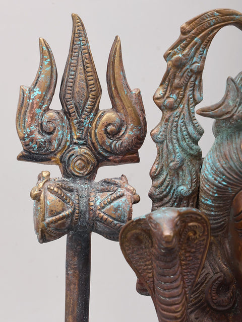 15" Blessing Lord Shiva | Brass Statue