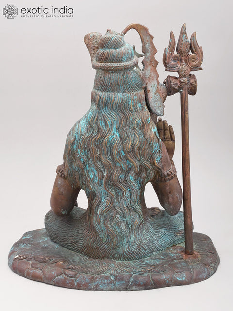 15" Blessing Lord Shiva | Brass Statue