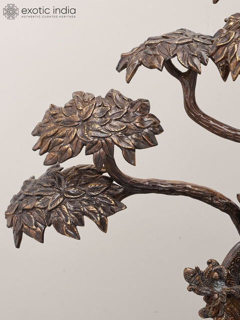 Fluting Krishna Under Flowering Tree