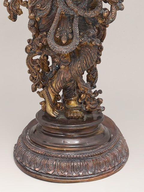 Fluting Krishna Under Flowering Tree