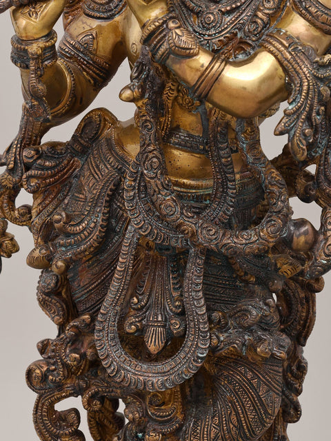Fluting Krishna Under Flowering Tree