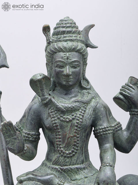 15" Brass Lord Shiva Seated on Nandi
