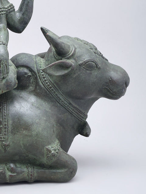 15" Brass Lord Shiva Seated on Nandi