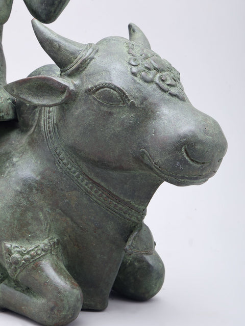 15" Brass Lord Shiva Seated on Nandi