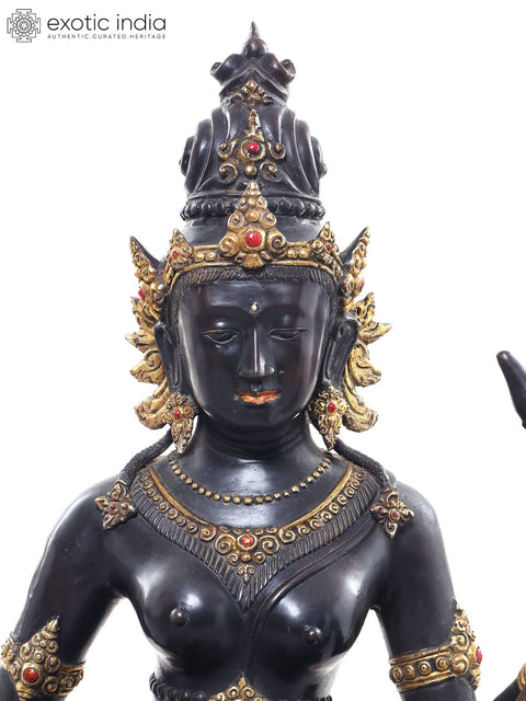 Goddess Saraswati Playing Her Lute