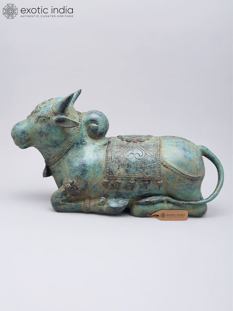 14" Sitting Nandi - Lord Shiva's Vahana | Brass Idol