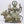 15" Goddess Durga Seated on Nandi | Brass Statue