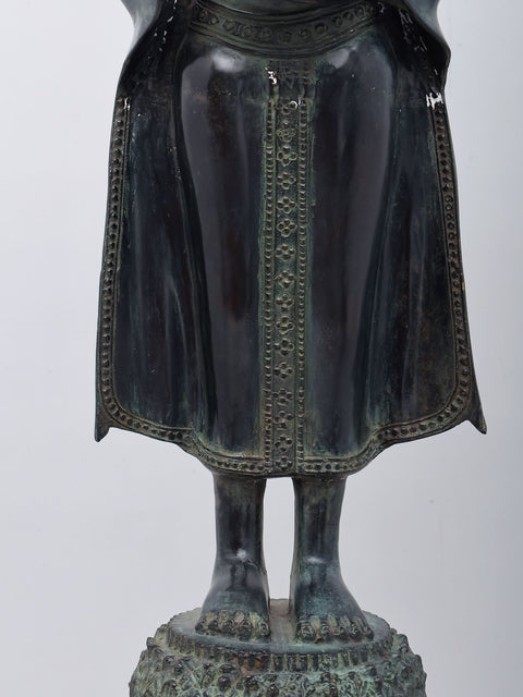 39" Large Graceful Standing Buddha with Offering Bowl