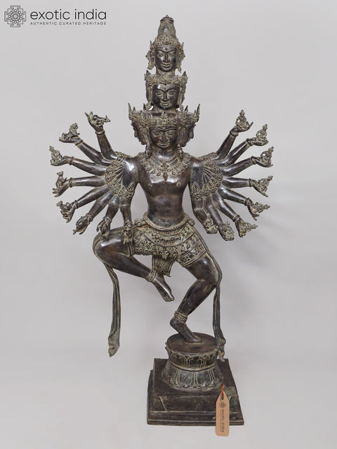 The Infinite Form of Shiva – Multi-Headed Nataraja in Cosmic Dance
