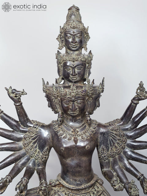 The Infinite Form of Shiva – Multi-Headed Nataraja in Cosmic Dance