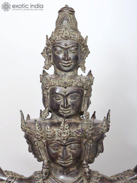 Hevajra in Cosmic Dance – Multi-Headed Vajrayana Deity