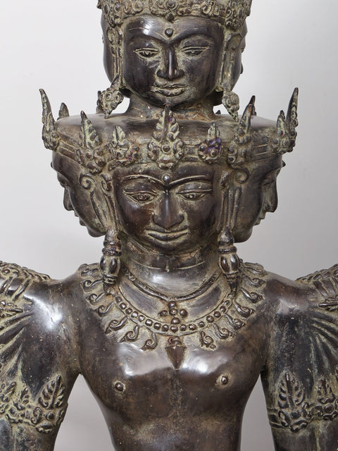 Hevajra in Cosmic Dance – Multi-Headed Vajrayana Deity